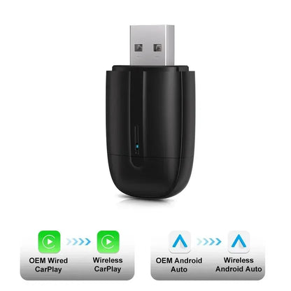 FLIXIVI 2025 2-in-1 Dual Interface Wireless CarPlay/Android Auto Adapter – Smart Mini Box, Plug & Fast Connect, Universal