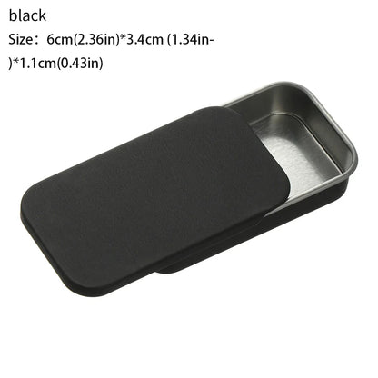 Metal Rectangular Mini Tin Box – Hinged Push-Top Candy, Pill & Small Storage Container