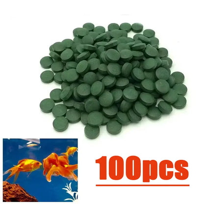 100-3000pc Spirulina Tablets - High Purity Aquarium Fish & Shrimp Food for Crystal Red Shrimp and Tropical Fish