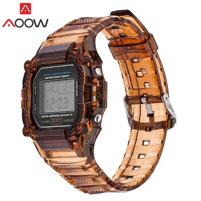 Transparent TPU Resin Watch Band and Bezel Kit for Casio G-SHOCK DW-5600 GW-M5610 GLS-5600 - Protective Replacement Strap and Case Set