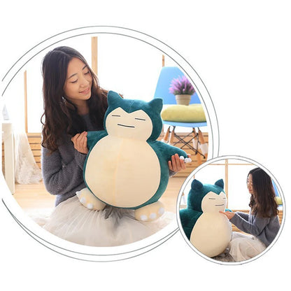 30/50cm Pokémon Snorlax Plush Toy — Soft Anime Stuffed Doll, Cartoon Monster Elf, Birthday Gift for Girls