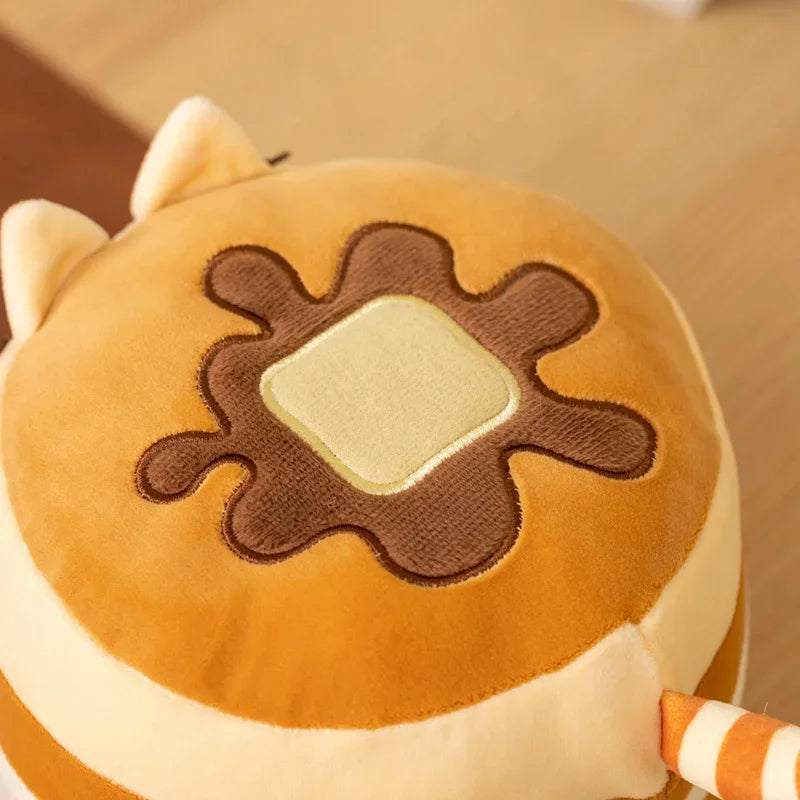 Cute Pancake Cat Plush Toy - Soft Kawaii Food-Shaped Stuffed Animal for Hugs, Sofa, Bed, Home Decor, and Gifts