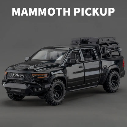 1:32 Dodge RAM 1000 TRX Mammoth Alloy Model Truck — Pull-Back with Sound & Light | Kids’ Collectible Birthday Gift
