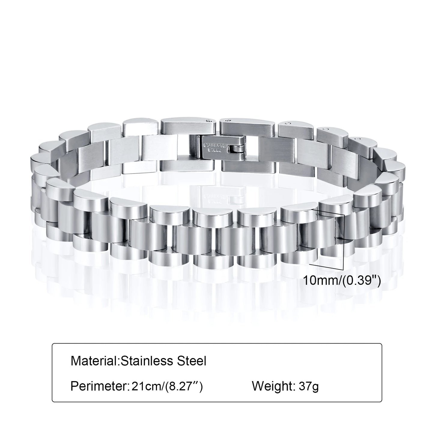Vnox Stainless Steel Watchband Bracelet for Men & Women – Classic Link Chain Bangle Unisex Jewelry