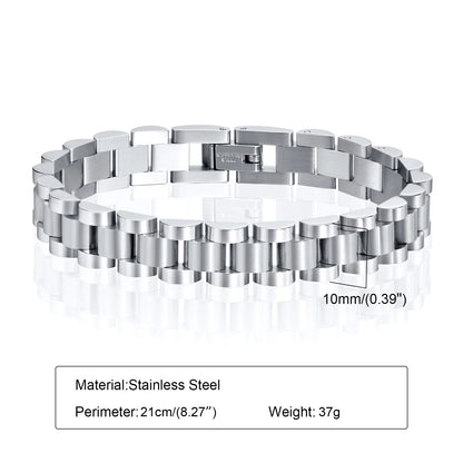 Vnox Stainless Steel Watchband Bracelet for Men & Women – Classic Link Chain Bangle Unisex Jewelry