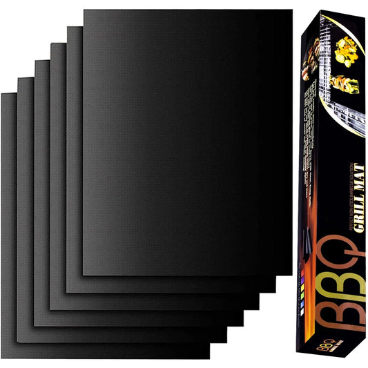 60x40cm Non-Stick BBQ Grill Mat - Heat Resistant Reusable Baking Sheet for Easy Cooking, Grilling & Outdoor Barbecue