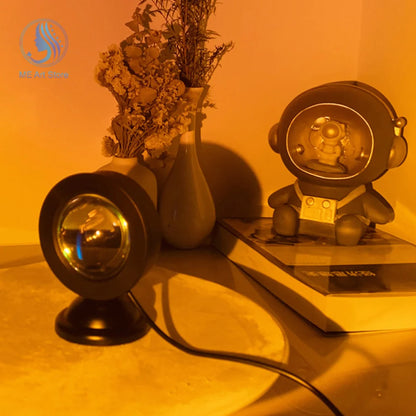 Vibrant Sunset Projection Light – 16-Color Spectrum, USB Remote Control, Dynamic LED Light for Warm Home Ambience