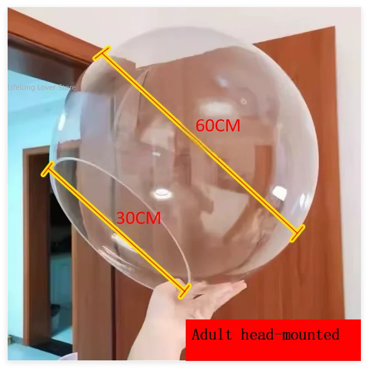 Clear Acrylic Sphere Half Dome Head Cover - Transparent Round Photography Prop for Portrait Shoots & Creative Photo Effects