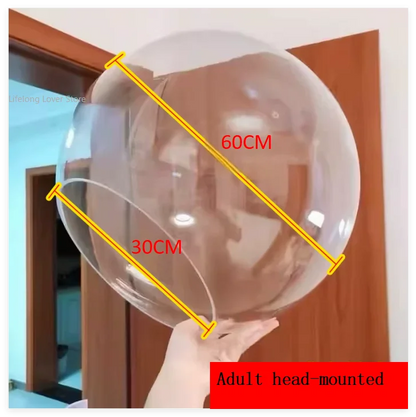 Clear Acrylic Sphere Half Dome Head Cover - Transparent Round Photography Prop for Portrait Shoots & Creative Photo Effects