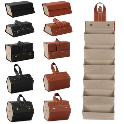 Multi-Slot Portable Glasses Organizer – 2 to 6 Slot Eyeglasses & Sunglasses Travel Storage Case