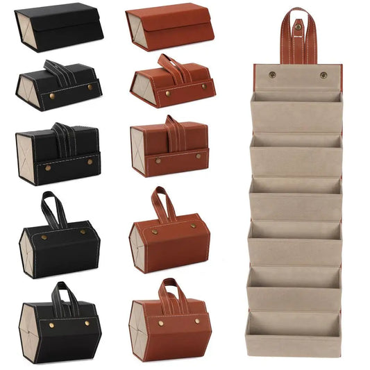 Multi-Slot Portable Glasses Organizer – 2 to 6 Slot Eyeglasses & Sunglasses Travel Storage Case