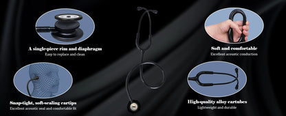 Portable Double-Sided Medical Stethoscope — Professional Cardiology Stethoscope for Doctors, Nurses, and Medical Use