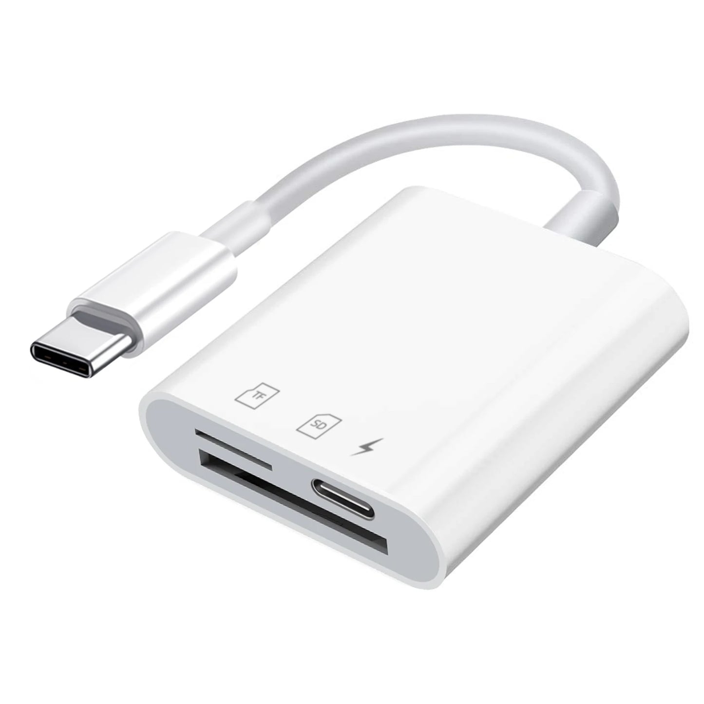 6-in-1 USB-C SD TF Card Reader Adapter with USB 3.0 OTG & 30W Fast Charging Port