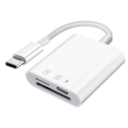 6-in-1 USB-C SD TF Card Reader Adapter with USB 3.0 OTG & 30W Fast Charging Port