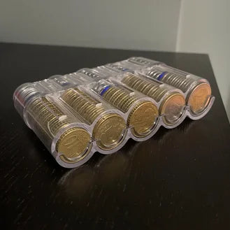 Car Coin Storage Purse – Euro Coin Bank Holder, Plastic Wallet & Cash Organizer Box for Savings