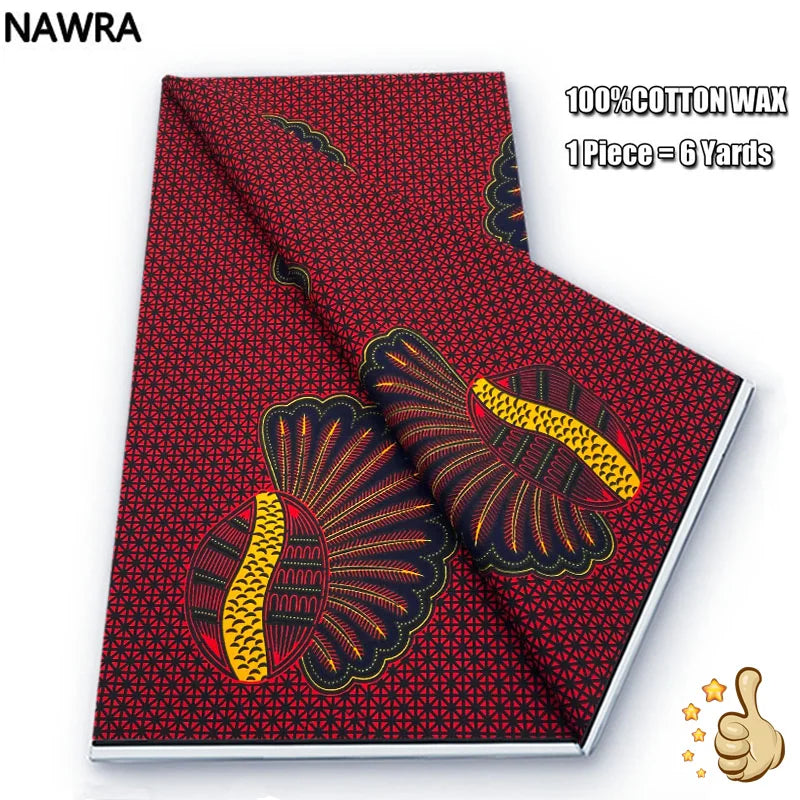 100% Cotton African Wax Print Fabric - High Quality Original Real Wax Ankara Batik Pagne Nigeria Style Sewing Fabric