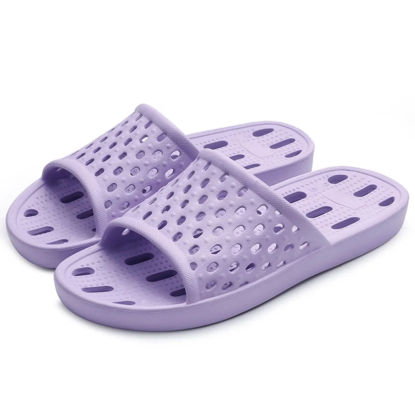 Comwarm Women Shower Shoes - Quick Dry Non-Slip Drain Hole Slippers for Beach Bathroom Pool Gym