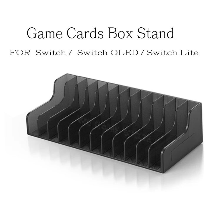 12-Slot Game Card Storage Case for Nintendo Switch OLED/Lite – SD & Game Disk Holder Stand