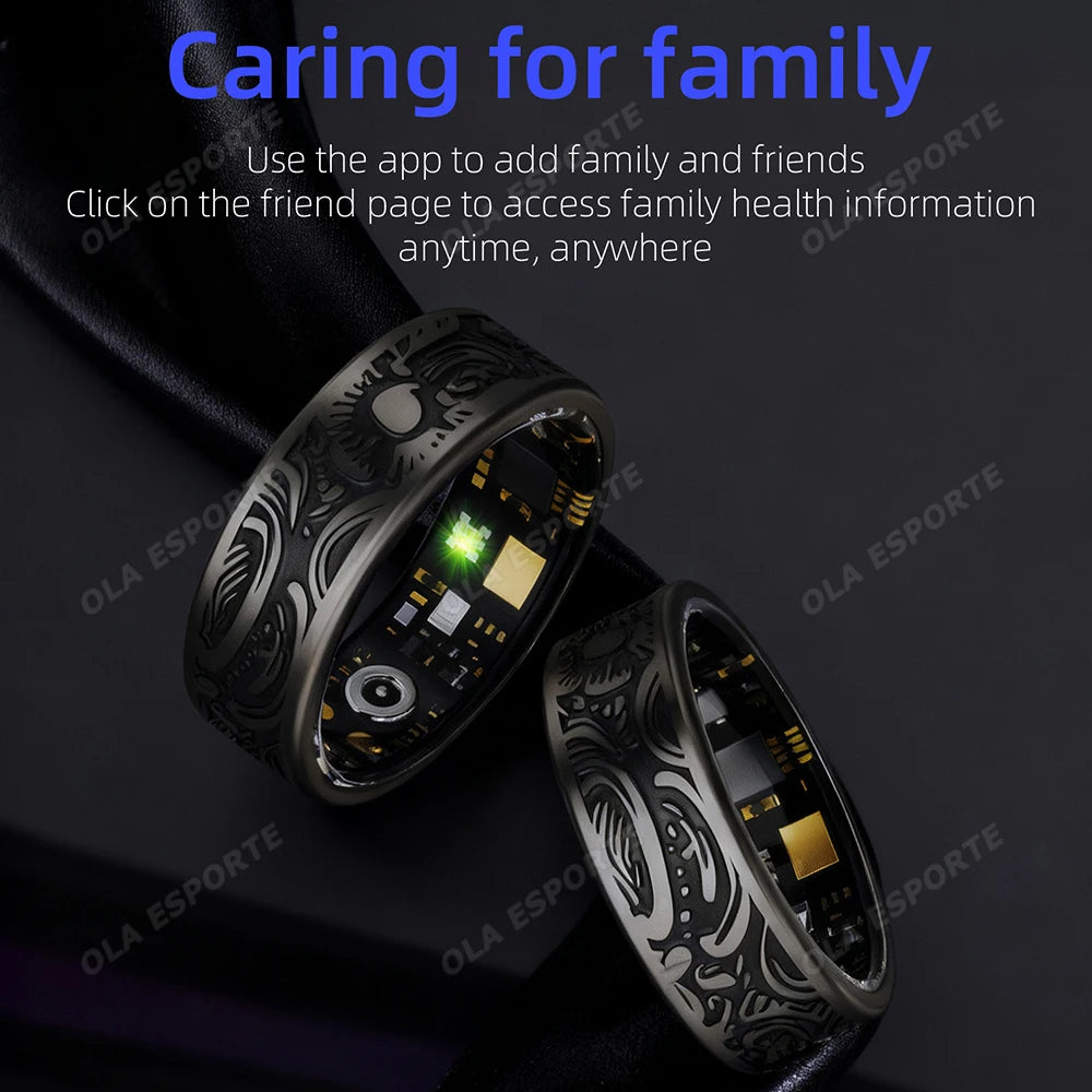 2026 Smart Ring Health Tracker – Heart Rate, Blood Pressure, Blood Oxygen & Sleep Monitoring Fitness Activity Ring with Step Counter, Waterproof Wearable Device