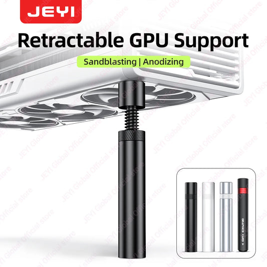 JEYI Adjustable GPU Anti-Sag Bracket Heavy Duty Graphics Card Support for Desktop PC Case Mount Universal Black/White/Silver Stand
