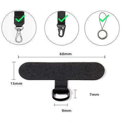 Universal TPU Anti-Lost Phone Lanyard – 10/5/1PCS Detachable Nylon Hanging Cord Strap, Card Gasket & Tether Pad