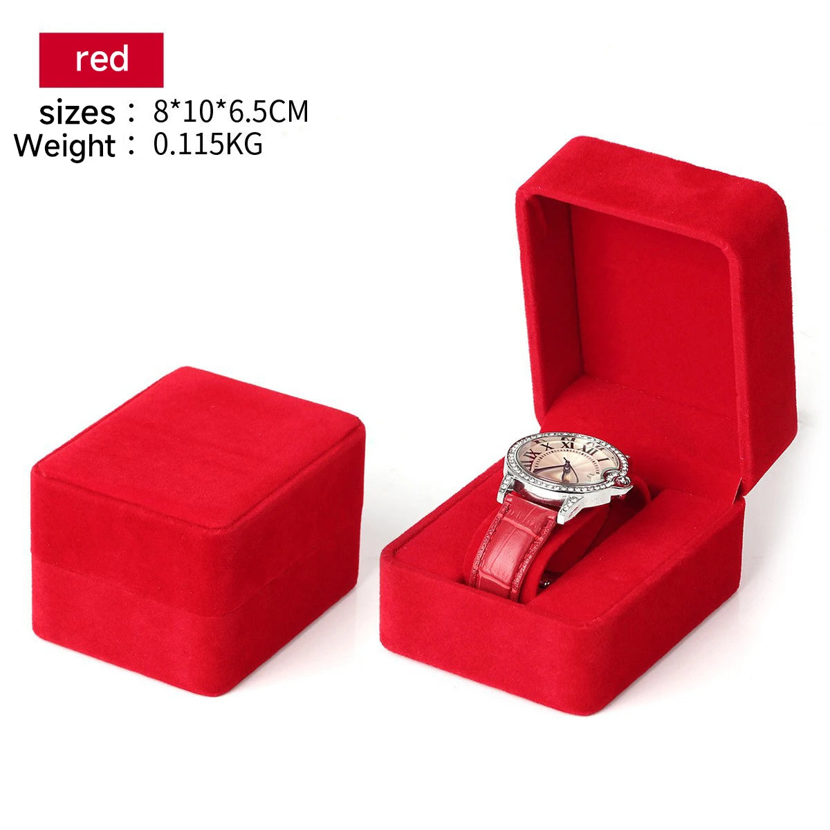 Flannelette Watch Packaging Box – Black Jewelry Storage Organizer for Bracelets, Women & Men Gift Wholesale