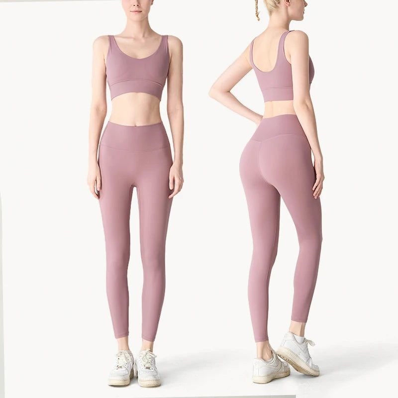 Women's High Waist Seamless Leggings - Naked Feel Push Up Yoga Pants For Fitness, Running & Gym Training