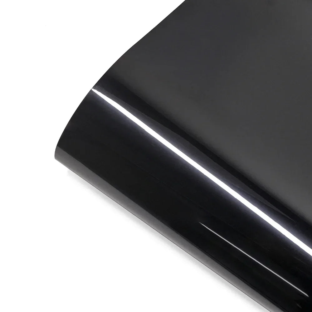Ultra Gloss Piano Black Vinyl Wrap - PET Self-Adhesive Bubble-Free Car Wrap Film