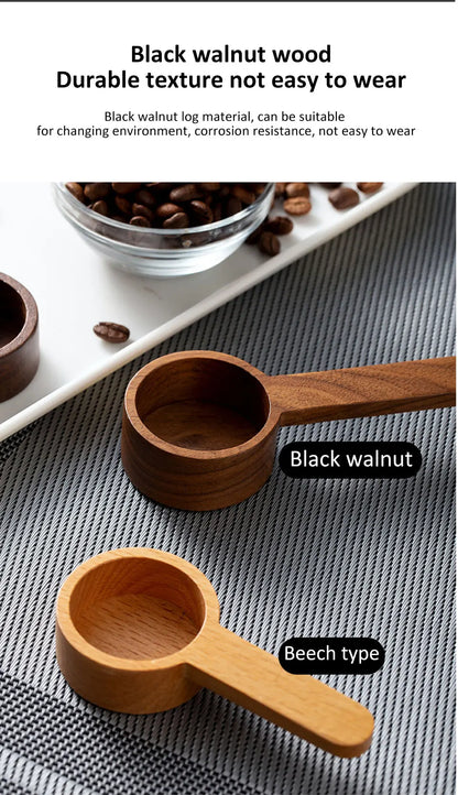 Wooden Measuring Spoon – Coffee Bean, Tea, Sugar & Spice Scoop, Kitchen Measuring Tool & Coffee Accessory