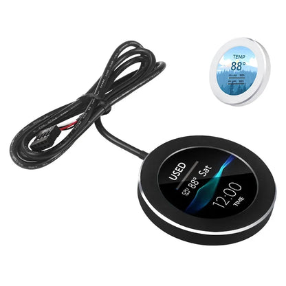 2.8-Inch IPS Secondary Screen USB Round LCD – 480x480 Water-Cooled CPU/GPU/RAM/HDD Monitor for Mini PC Gamer (No AIDA64)