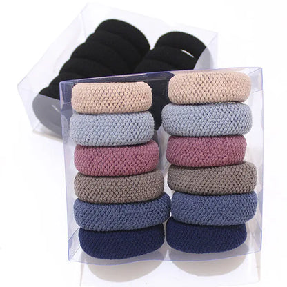 6pcs Fashion Ponytail Holders - Thick Elastic Hair Bands for Women & Girls Hair Accessories