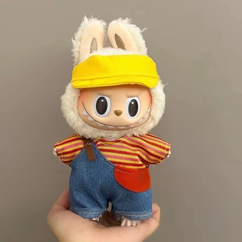 Labubu Doll Clothes Set for V1/V2 — Strap Pants & Cute Skirt Overalls with Accessories, Toy Gift for Kids