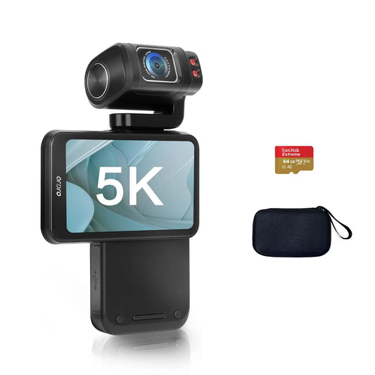 Ordro M3 Pocket Digital Camcorder — 5K 30FPS with Image Stabilization & Large Screen, Handy Travel Vlog Camera