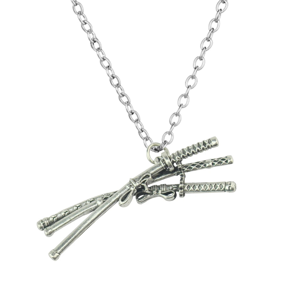 Roronoa Zoro Necklace – Three Swords Pendant Cosplay Anime Jewelry Accessory