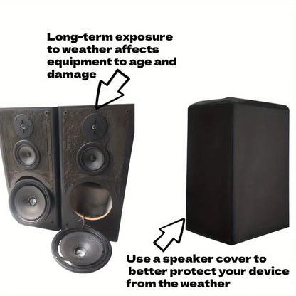 Durable Black 210D Oxford Speaker Cover – Water & Dust Resistant Protective Case for Home Theater & Outdoor Sound Systems, Multiple Sizes Available