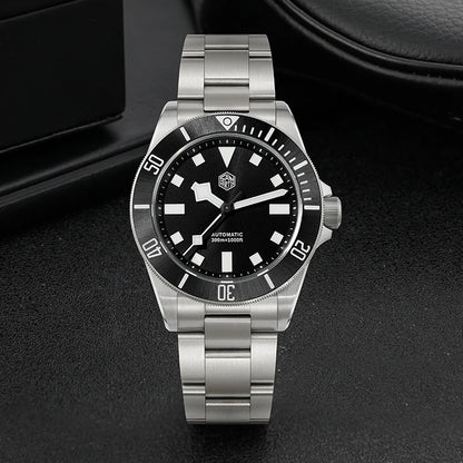 San Martin SN0121T Titanium Diving Watch – NH35 Automatic Movement, Grade 2 Titanium, 120-Click Bezel, 300M Waterproof Wristwatch