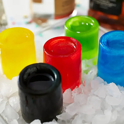 Silicone 4-Hole Ice Cube Mold – Round Press Ice Block Maker for Whiskey, Beer, and Bar Kitchen Use