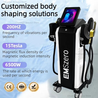 EMSzero 15Tesla 6500W NEO Muscle Sculpting Machine - Electromagnetic Fat Burning and Body Slimming Therapy