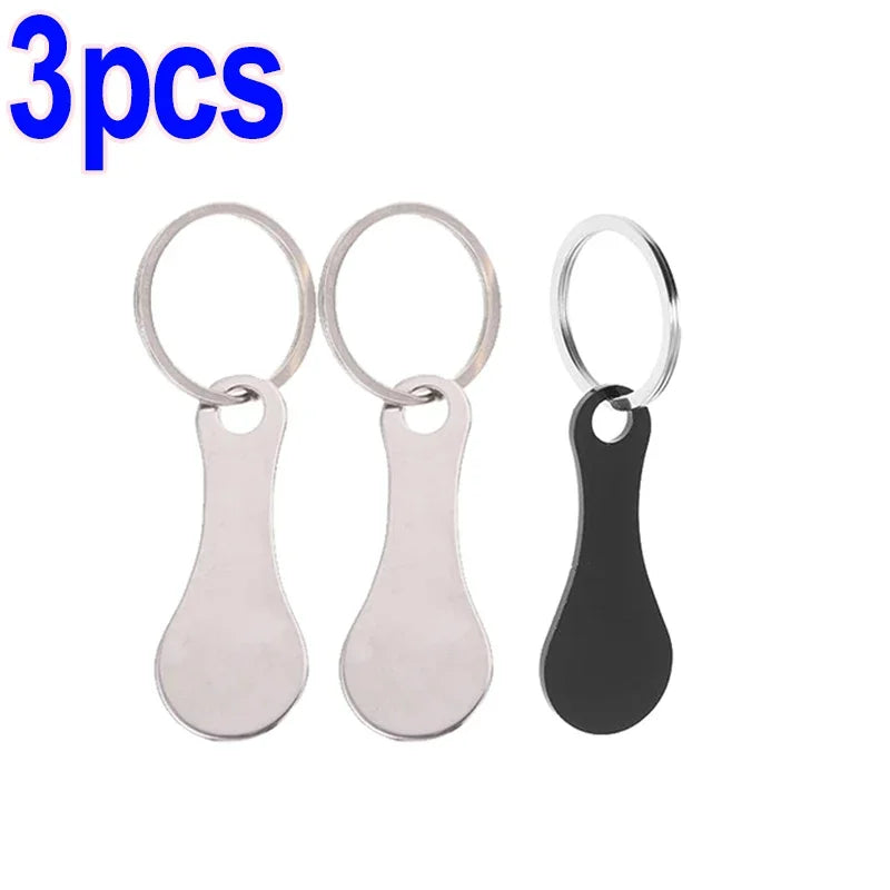 Shopping Cart Token Keychain – Portable Stainless Steel Key Ring for Daily Use Accessories