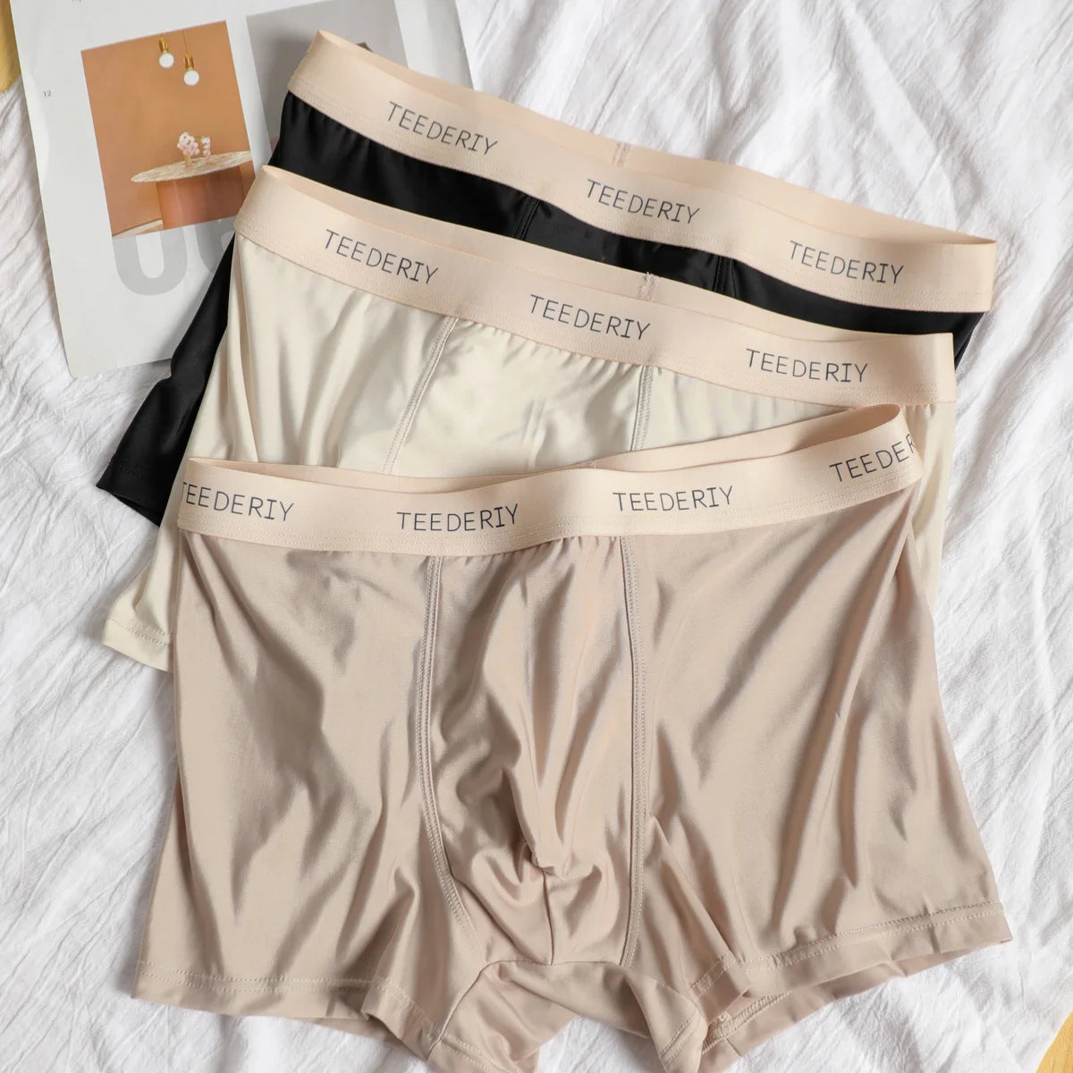 Men's Ice Silk Graphene Boxer Shorts – Ultra-Thin, Breathable, Comfortable Trunks Underwear
