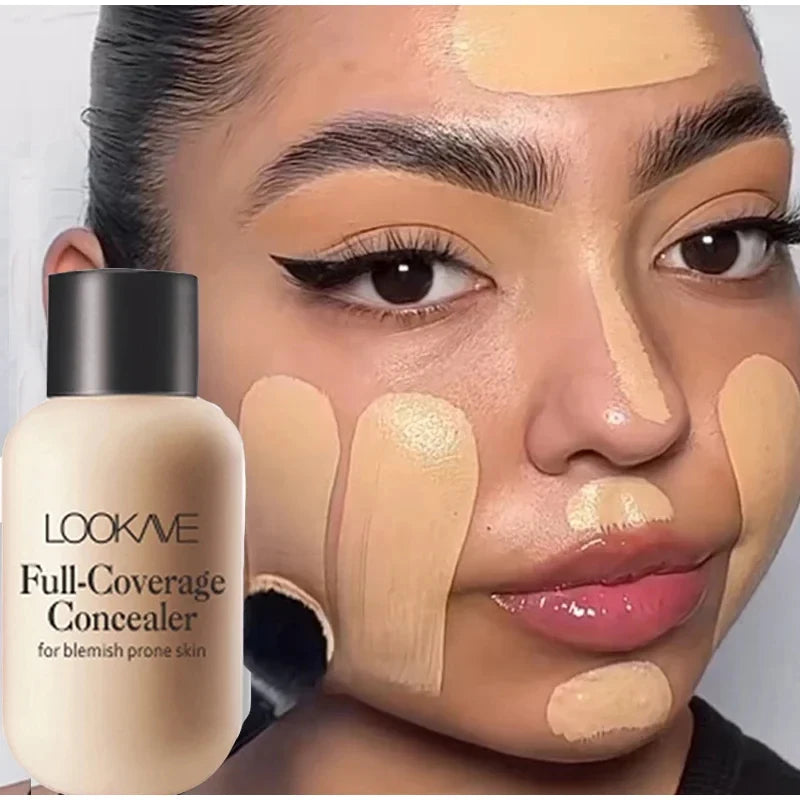 Full Coverage Liquid Concealer Cream – 12ml Waterproof Dark Circles & Face Foundation Makeup Base