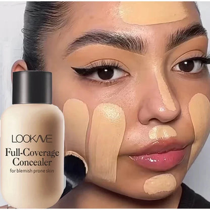 Full Coverage Liquid Concealer Cream – 12ml Waterproof Dark Circles & Face Foundation Makeup Base
