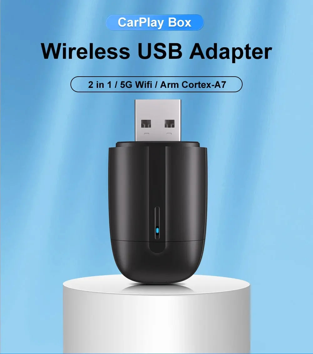 FLIXIVI 2025 2-in-1 Dual Interface Wireless CarPlay/Android Auto Adapter – Smart Mini Box, Plug & Fast Connect, Universal