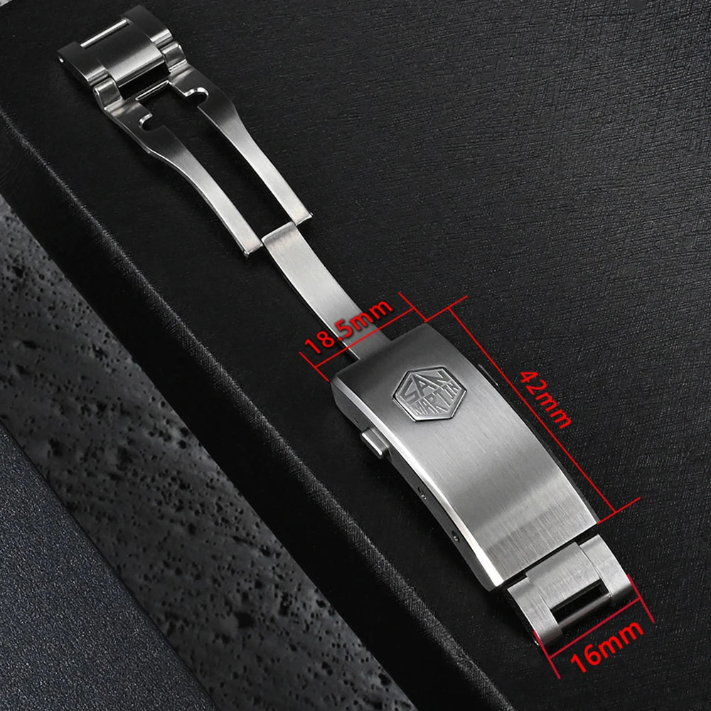 San Martin Fly Adjustable Clasp — 16mm Watch Bracelet Buckle Folding Clasp (Non-Universal)