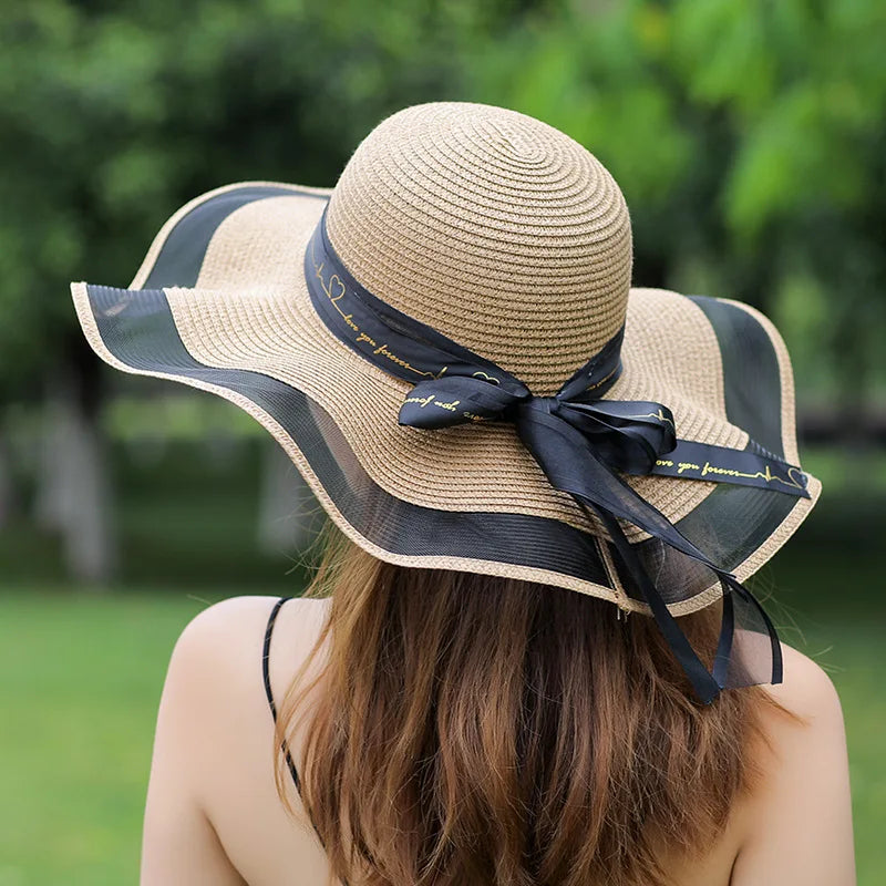 Women’s Summer Beach Straw Hat – Style Large Brim Sun Protection Hat for Vacation & Outdoor Fashion
