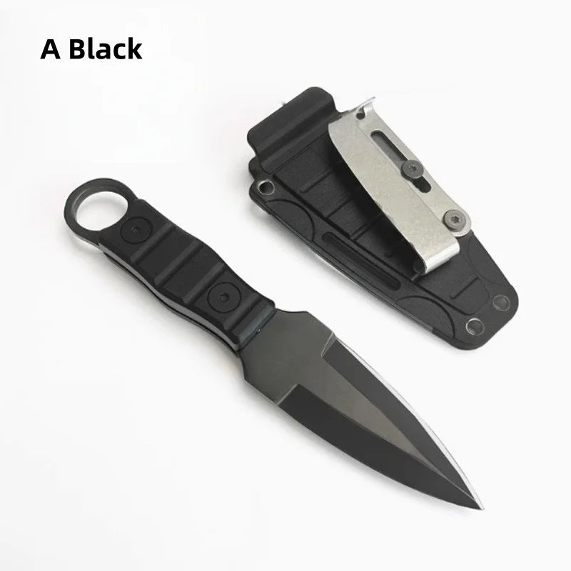 Professional D2 Steel Survival Knife - Fixed Blade EDC Camping Tool with Sheath for Outdoor Adventures