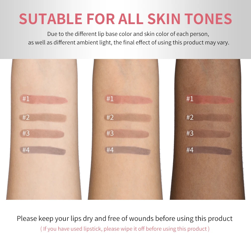 Peel Off Lip Stain Pencil - Matte Waterproof Long Lasting Smudge Proof Lip Liner Tattoo Makeup