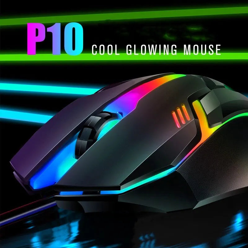 ITLY M01 Sports LED Luminous Backlit USB Wired Gaming Mouse - Designed for Desktop PC, Laptop, and Office Computer Use
