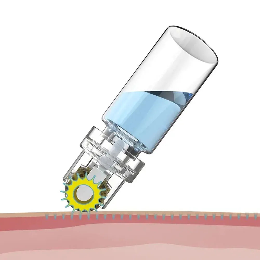 Hydra Roller 64-Pin Titanium Derma Needle – Reusable Skin Care Tool for Anti-Aging, Whitening & Serum Absorption