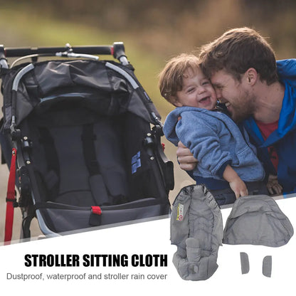 Toddler Baby Stroller Rain Cover — Waterproof Oxford Sunshade & Dustproof Cover with Soft Seat Cushion and Washing Kit